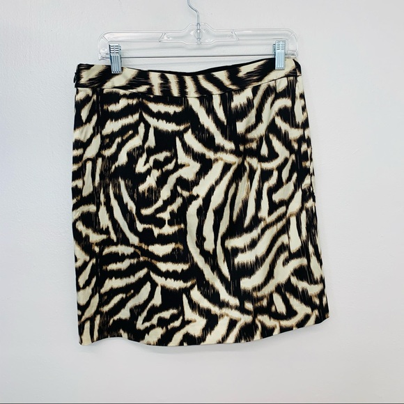 Ann Taylor Skirt Size 8 Pencil Animal Print Pocket - Picture 2 of 8